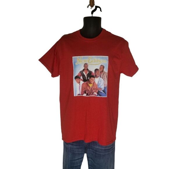 Gildan New Edition Tshirt Men Sz M R&B Group‎ Multicolor Short Sleeve - Picture 1 of 6